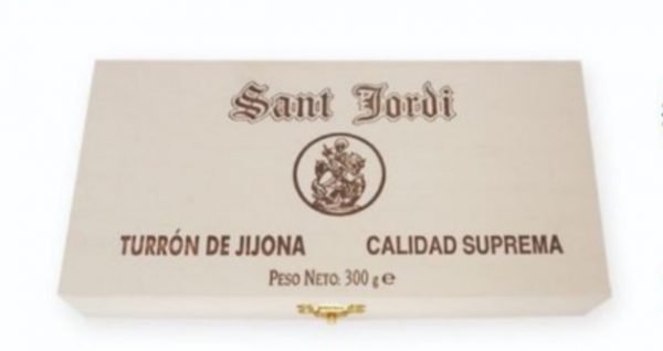 Turrón de Jijona caja madera 300g