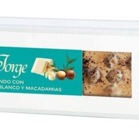 Turrón Blando con Macadamias y Chocolate Blanco 200g San Jorge