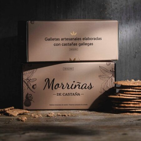Morriñas de castaña cajas de 160 g.
