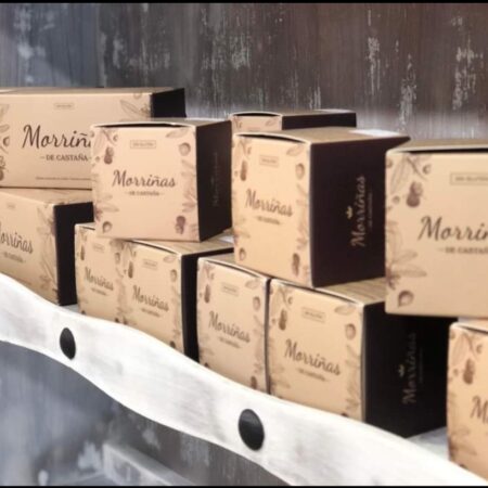 Morriñas de castaña cajas de 60 g.